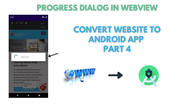 Progress Dialog WebView | Convert Website to Android App Part 4 | WebView | Android Studio 2021