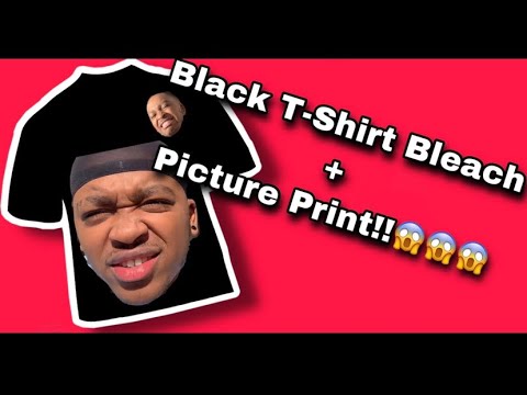 DIY Black T-Shirt BLEACH + Picture Printð±ð± - YouTube