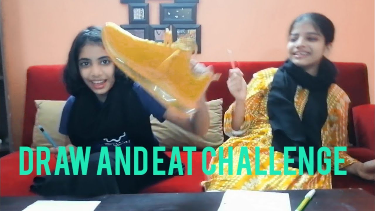 Draw and Eat challenge Shoe Prank Love Lemon Round Anabia and