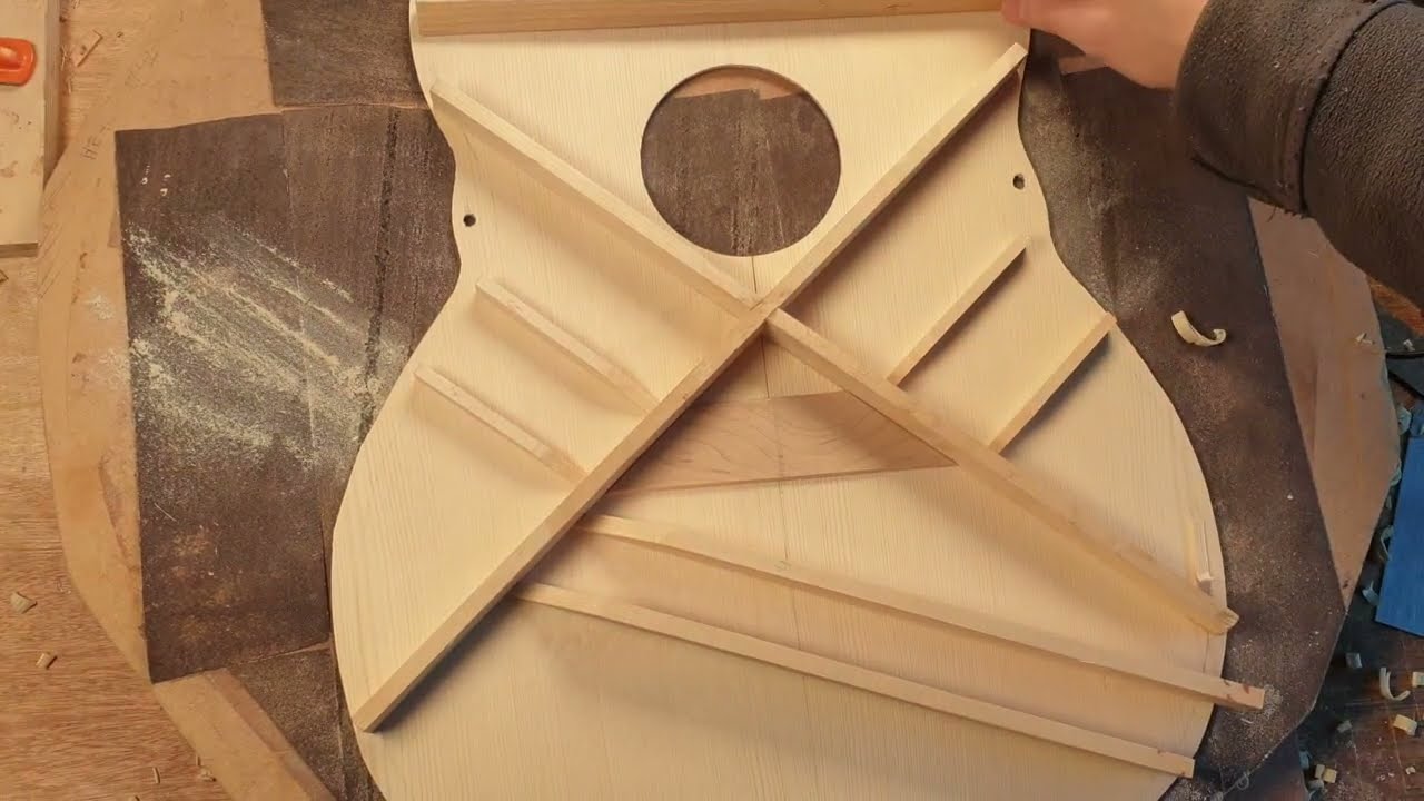 Orchestra Model Guitar Building (No.2) / Top, Back Bracing