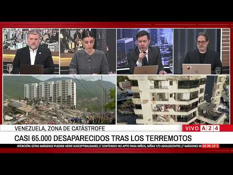 🚨 VENEZUELA, ZONA DE CATÁSTROFE: CASI 65 MIL DESAPARECIDOS TRAS LOS TERREMOTOS