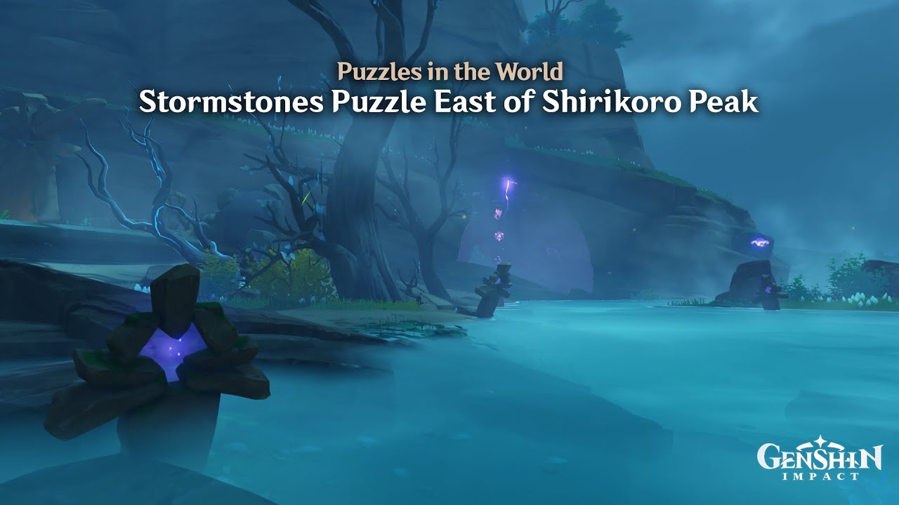 Genshin Impact - Puzzle: Stormstones Puzzle East of Shirikoro Peak