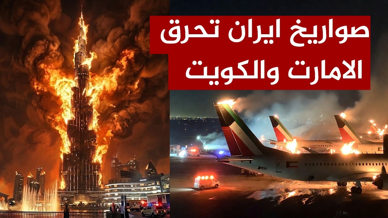 بدا الرد الايراني🚨 الصواريخ الإيرانية تشعل السعودية والإمارات والكويت وتحرق اكبر الابراج والمطارات