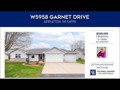 5958 GARNET Drive, Appleton, WI home video tour
