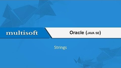 Oracle Java SE Strings Online Training Video Tutorial