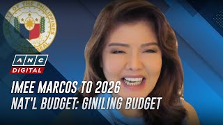Imee Marcos criticizes approved  2026 nat'l budget, tags 'ayuda' as soft pork | ANC screenshot 4