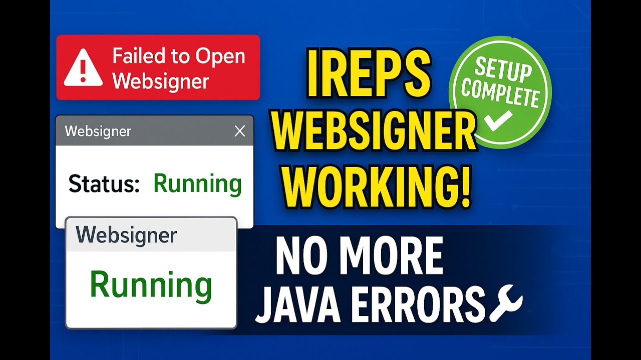 Fix ‘Failed to Open Websigner’ Error | iREPS Login Process & Websigner Not Working Solution