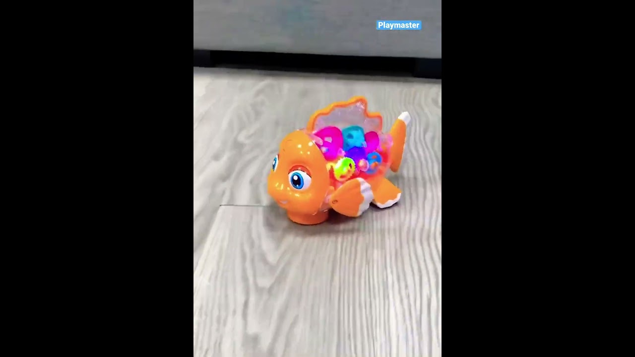 Transparent  fish toys with lights and music - Playmaster toys