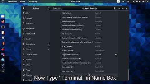 How to create customised shortcut keys to open terminal kali linux
