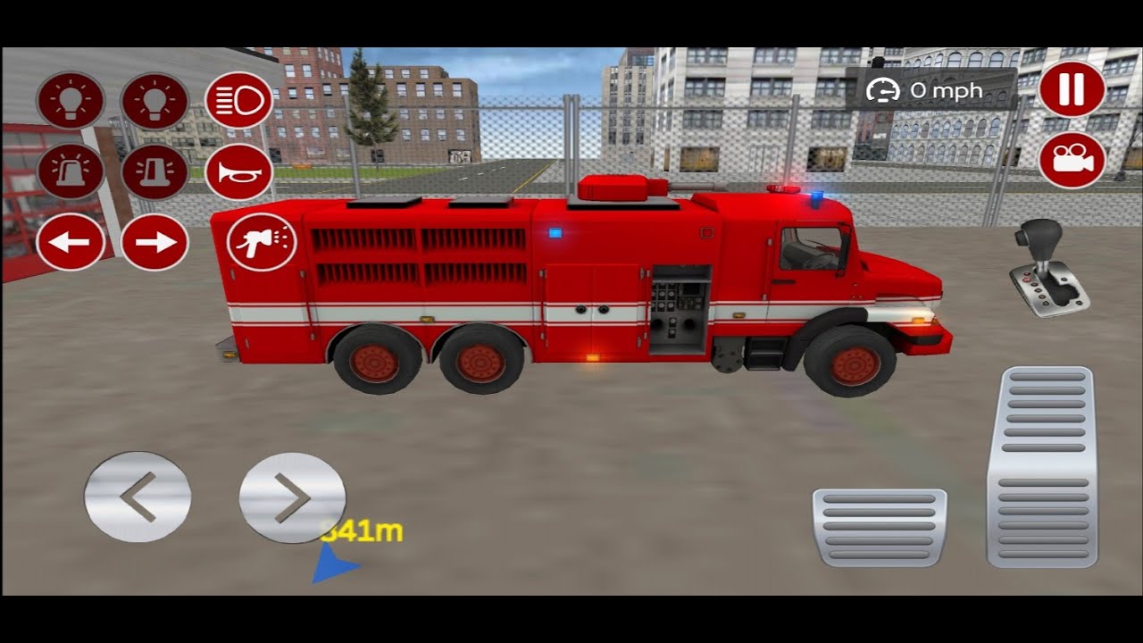 Real Fire Truck Driving Simulator Fire Fighting #4 - Tampa Fire Department Truck - Android Gameplay