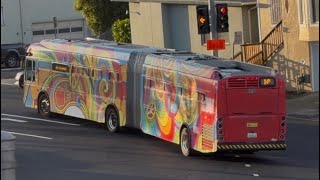 Psychedeli Bus! SF MUNI 2016 New Flyer XDE60 #6612 on 14R Mission Rapid  screenshot 5