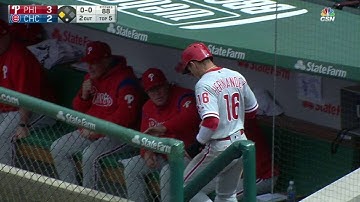 PHI@CHC: Franco plates Hernandez on RBI groundout