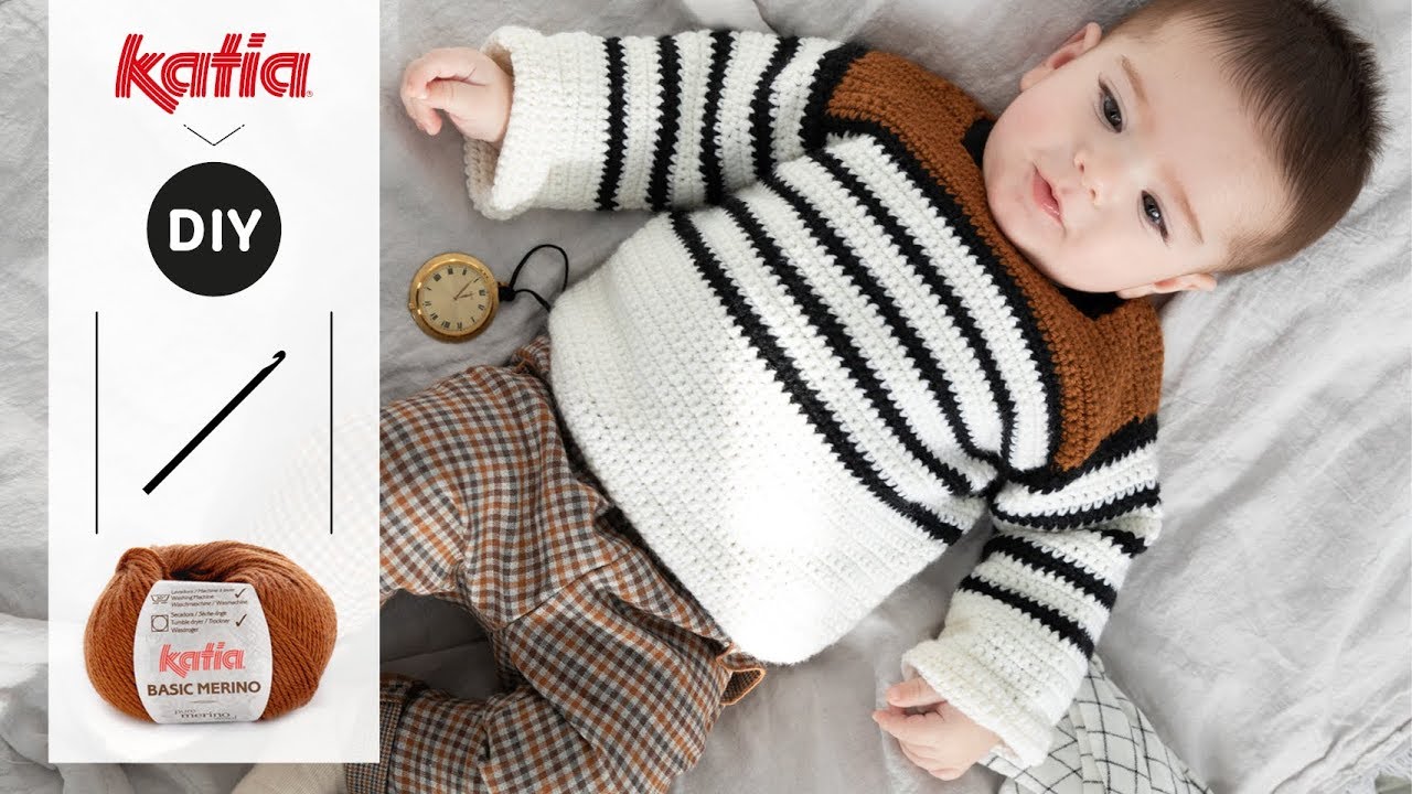 DIY Haz a Crochet un Jersey de Bebé paso a paso ❤️👶