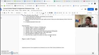 Famous University Writing: Artifact Research Assignment Profile