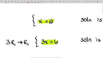 Linear Equations in Linear Algebra - Linear Systems - Solving Linear Systems with Elementary Row Ops