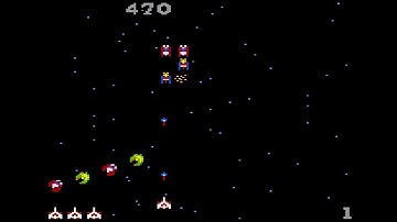 Enhanced Galaga for the Atari 7800 Compiled by dasm (from source code recovered from a dumpster!)