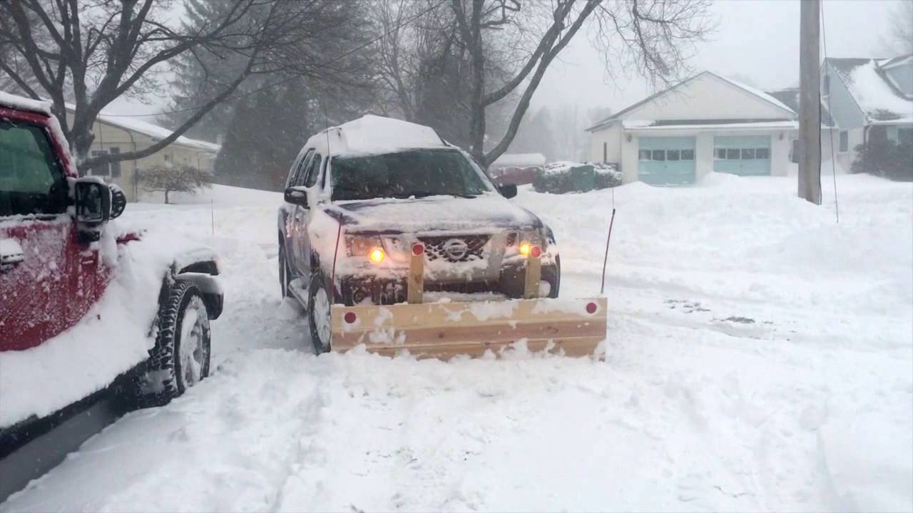 Nissan Xterra DIY front hitch snow plow part 1 - YouTube