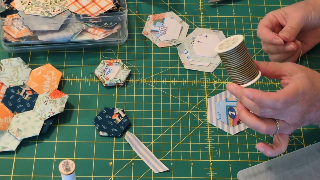 A video on doing English Paper Piecing ( EPP for short) using the Accuquilt Hexagon die
