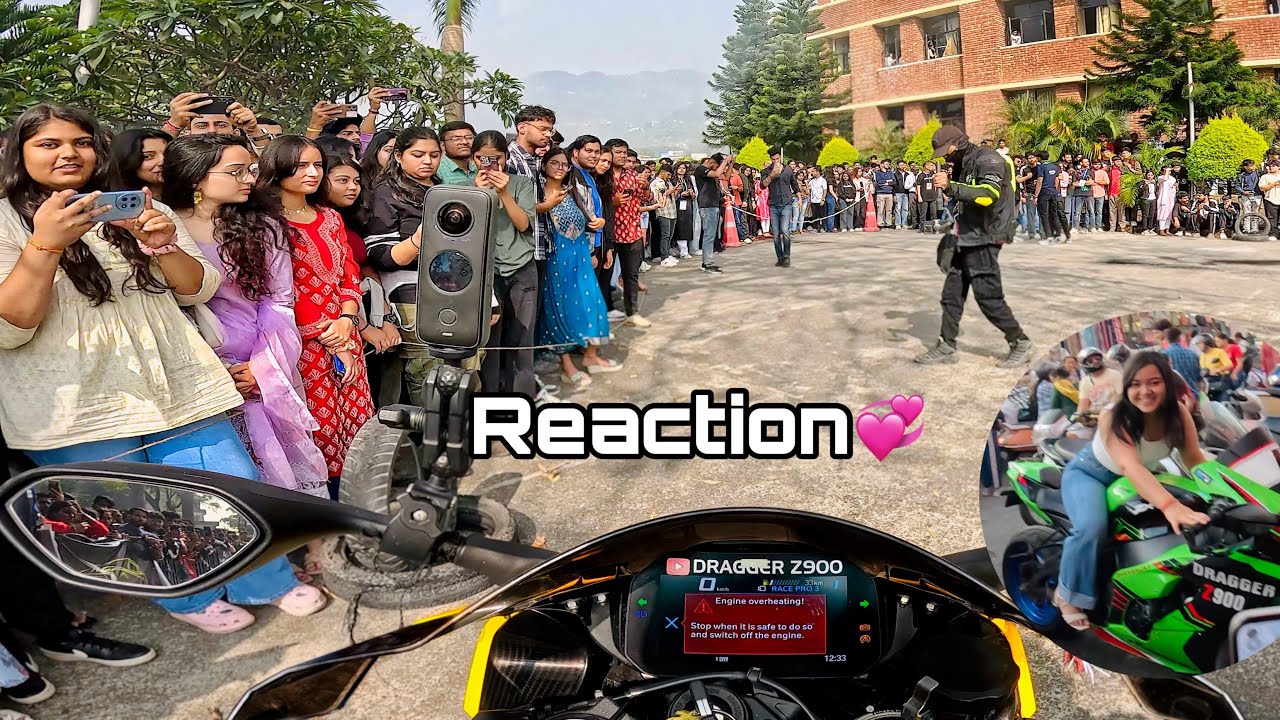 🤯SuperBikes in College Fest | Loudest S1000rr Screaming!! DIT University Fest 2024 #z900 #college