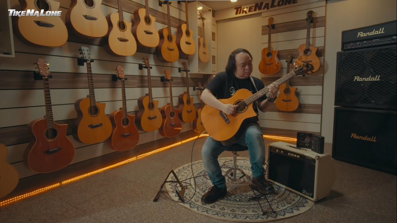 Gopherwood Guitar with Guitarist Chit San Maung [ Iron Cross Band ] by Tike Na Lone Musical