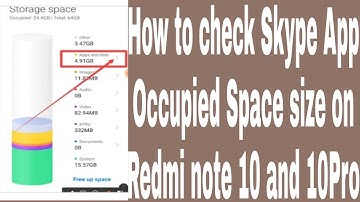 How to check Skype App Occupied Space size on Redmi note 10 and 10Pro