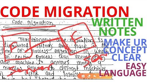 Code migration in distributed system computing video tutorial lecture pdf written notes explanation