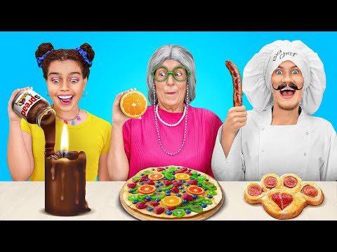 Видео: Кулинарный челлендж: я vs бабушка | | Секретные лайфхаки и странные гаджеты от 123GO! Challenge