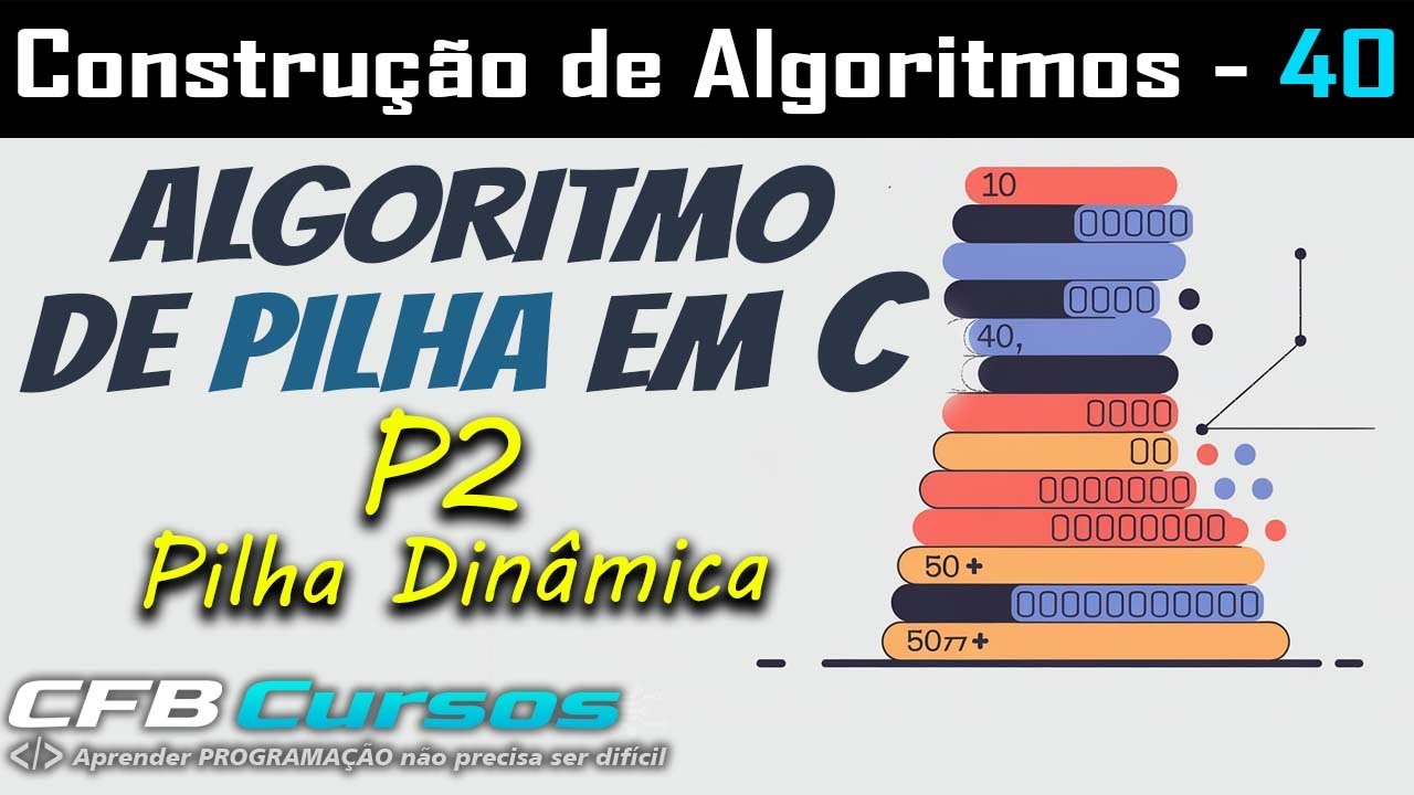 Algoritmo de PILHA em C - Parte 2 - Criando uma pilha dinâmica ...