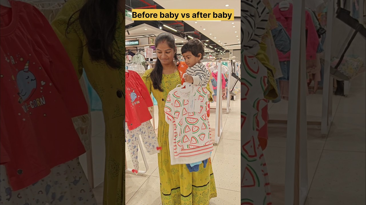 Before baby 🆚 after baby shopping 🛍️
