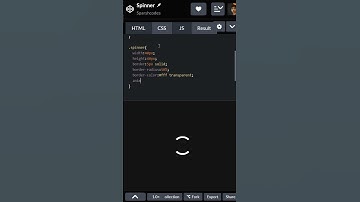 How to Make A CSS Spinner In 20 Seconds #shorts