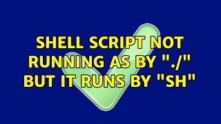 Shell script not running as by "./" but it runs by "sh" (3 Solutions!!)