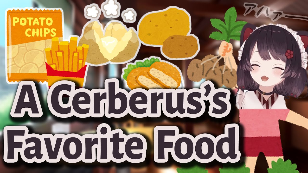 This Cerberus Really, Really Loves Potatoes. (Inui Toko/Nijisanji)