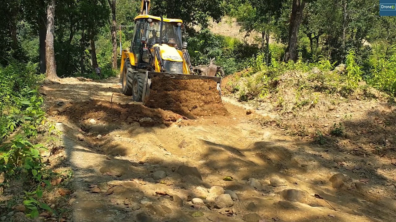 EXTREME Rutty Remote Hilly Road Repairing with Jcb Backhoe