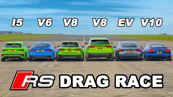 Audi R8 v RS e-tron GT v RS3 v RS6 v RSQ8 v RS5: DRAG RACE