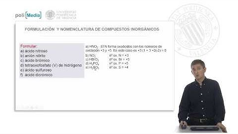 El enlace y la nomenclatura en los compuestos quimicos. Sin titulo. Compuestos ternarios: O.© UPV