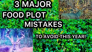 3 MAJOR MISTAKES TO AVOID IN FOOD PLOTS THIS YEAR!