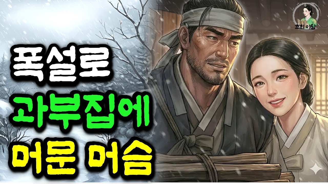 폭설로 과부집에 머문 머슴.야담,민담,야사,설화,신화,전설,엣날이야기,오디오북