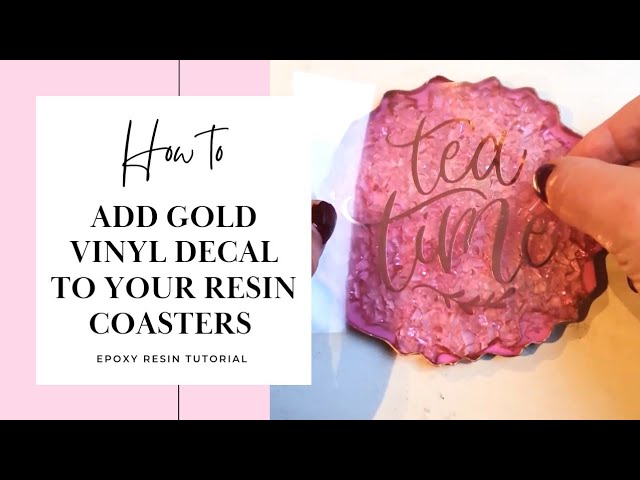 White and Gold Resin Coasters: Easy Resin Art Tutorial 