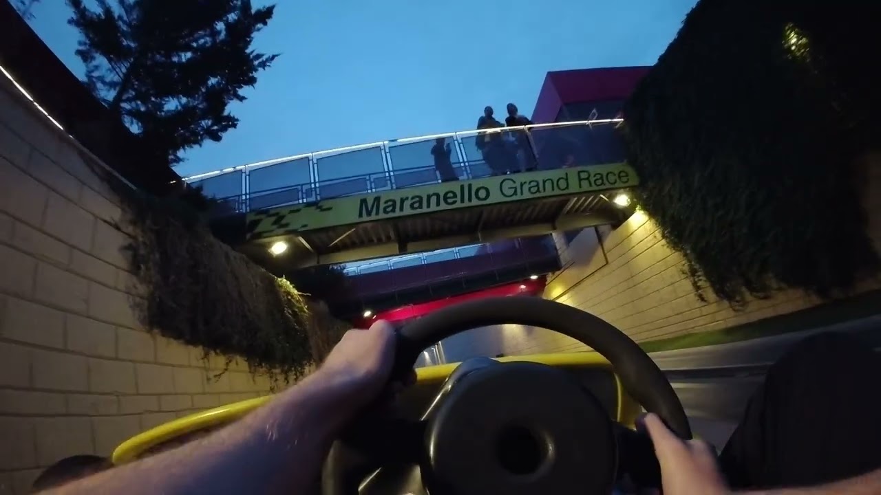 Maranello Race 🚗 Onride 4K at Sunset | Ferrari Land PortAventura