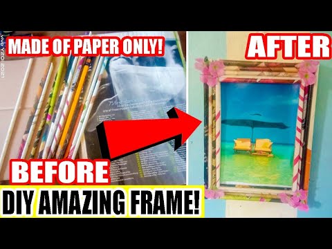DIY HOW TO MAKE A PICTURE FRAME USING AN OLD MAGAZINE/SIMPLE IDEAS ...
