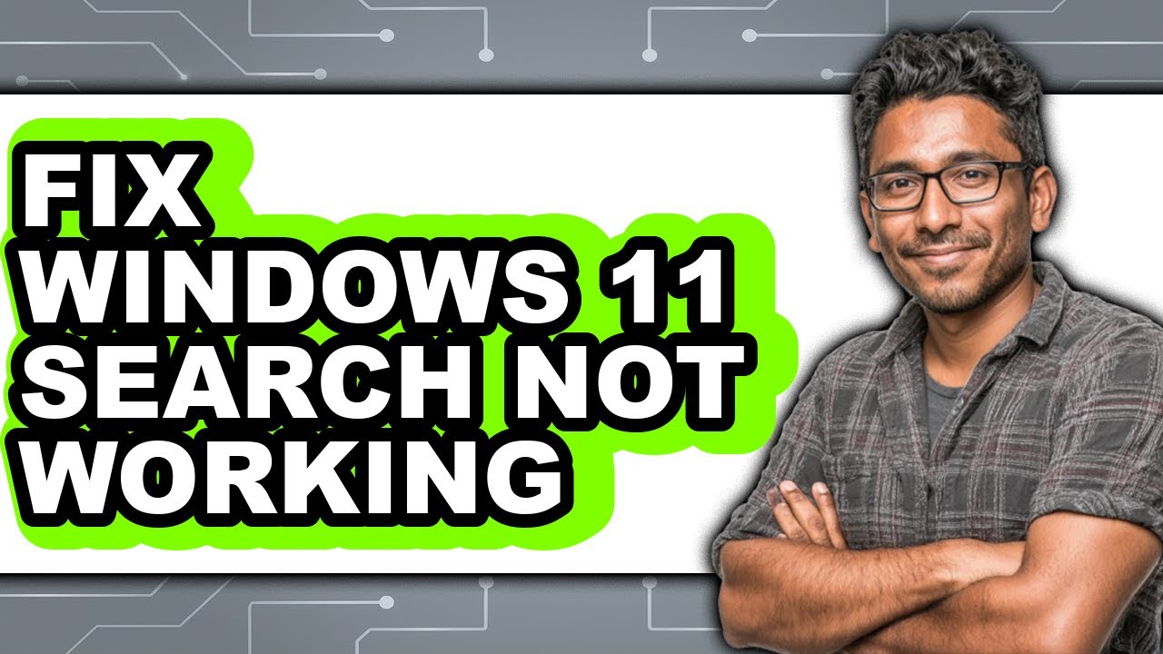 How to Fix Windows 11 Search Not Working (easy Method) - YouTube