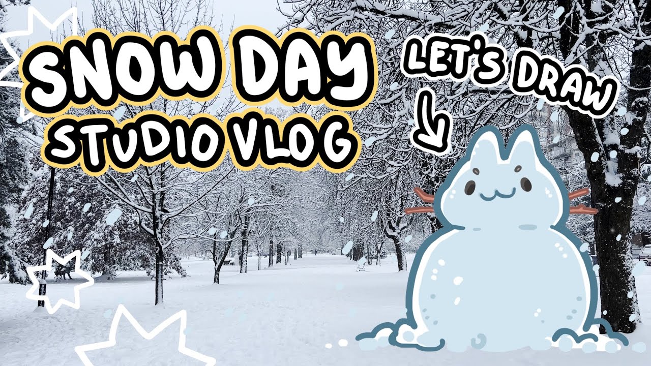 inspired by the snow | studio vlog | vlogmas 11 | illustrator daily ...