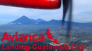 Avianca Atr 72-600 Landing Guatemala City Beautiful Volcano View