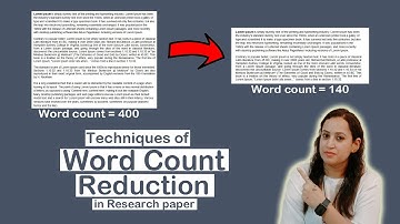 Word Count Reduction Techniques in Research paper - Dr. Smriti Ahuja #researchpaper