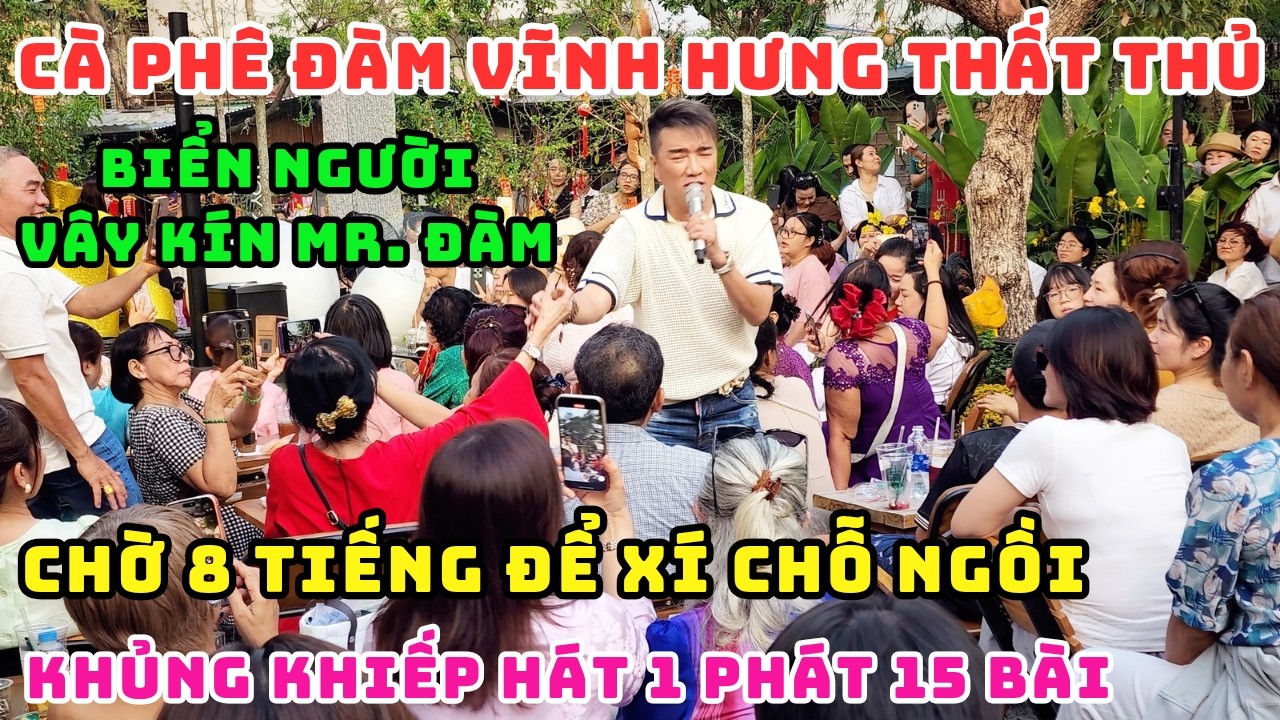 TRỰC TIẾP! TỐI MÙNG 5 TẾT VỠ TRẬN QUÁN CÀ PHÊ ĐÀM VĨNH HƯNG, BIỂN NGƯỜI CHEN LẤN XIN CHỤP HÌNH 
