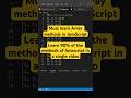 Most important JavaScript Array methods with output in a single video #shorts #coding #javascript