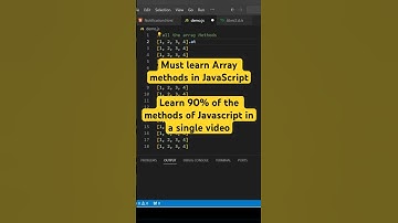 Most important JavaScript Array methods with output in a single video #shorts #coding #javascript