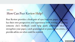 How to Conduct Effective Peer Review Workshop