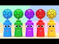 Color Squish Balls Song Johny Johny Yes Papa Nursery Rhymes Playground Baby Kids Songs 