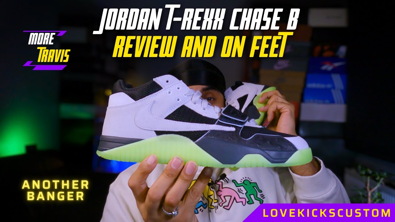 JORDAN CJ1 T REXX TRAVIS SCOTT CHASE B BLACK NIGHT SILVER REVIEW 